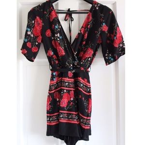 ROW-A Floral Print Romper